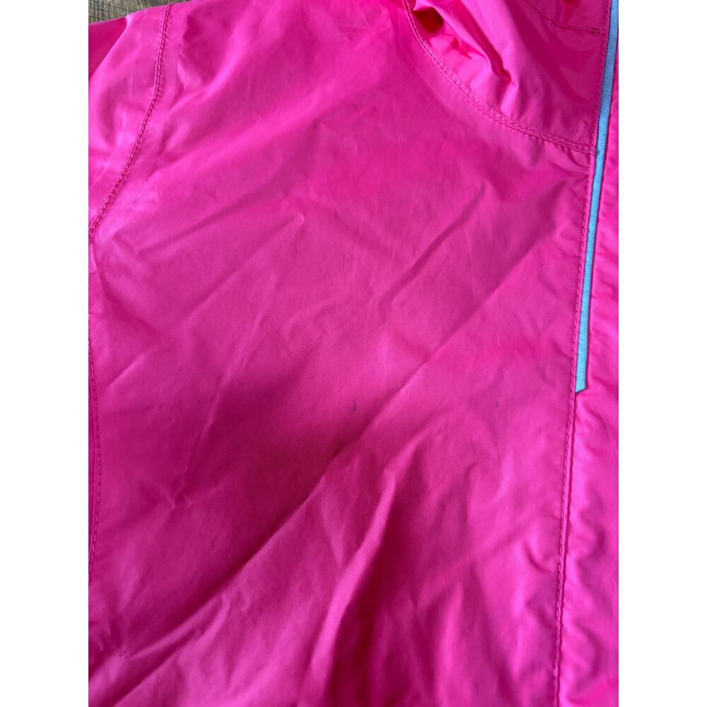 Columbia Omni Tech Girls Hot Pink Full Zip Hooded Windbreaker Jacket Size 18/20 - Picture 9 of 10